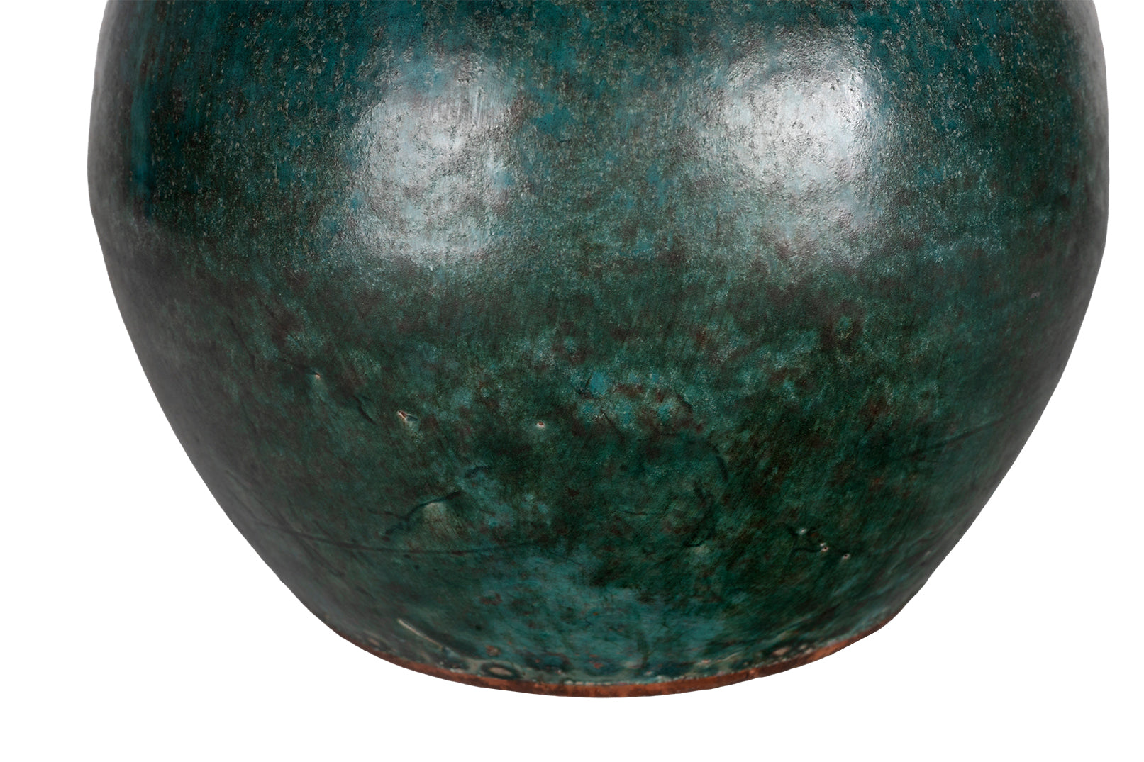 Malachite Glazed Terra Cotta Pot