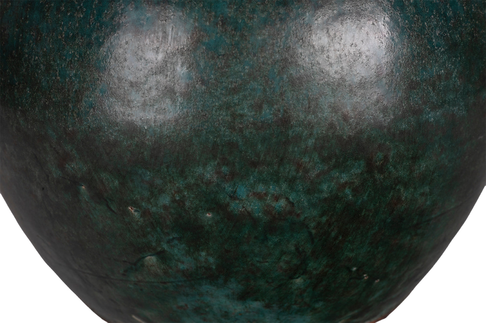 Malachite Glazed Terra Cotta Pot