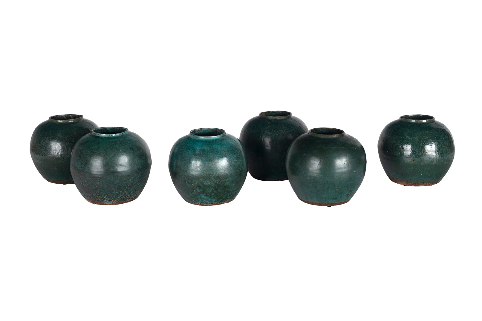 Malachite Glazed Terra Cotta Pot