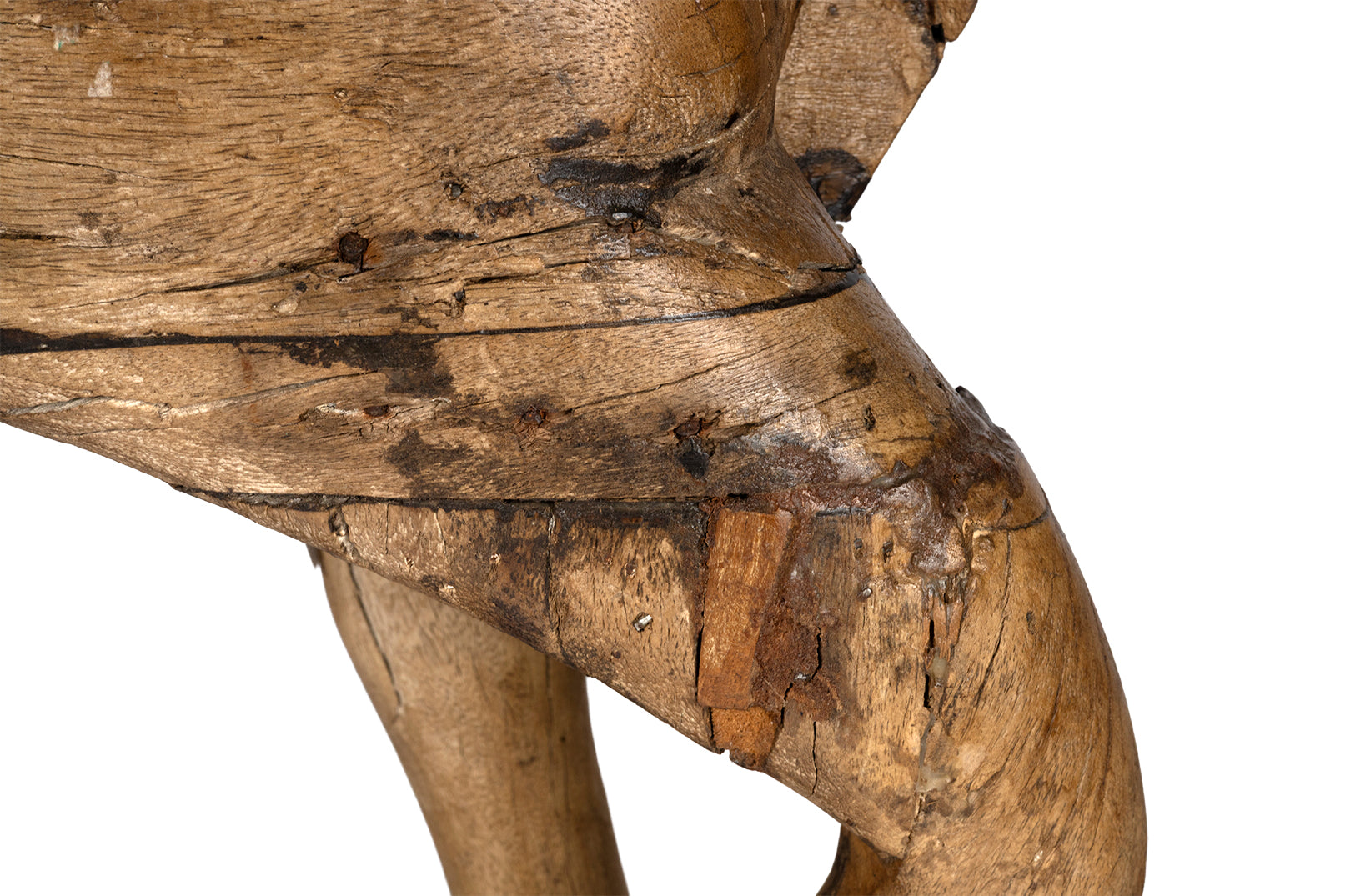 Vintage Elm Carousel Horse on Stand