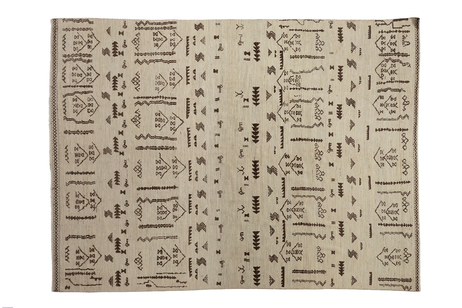 Modern Woven Rug in Neutral Tribal Pattern