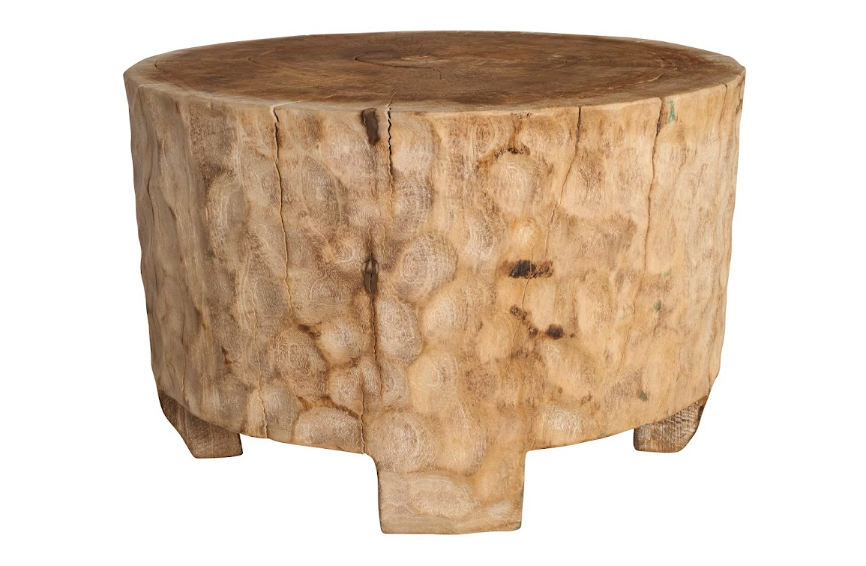 Bleached Lychee Wood Side Table