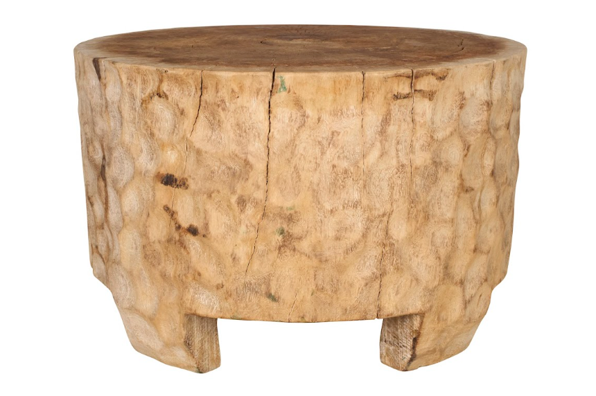Bleached Lychee Wood Side Table