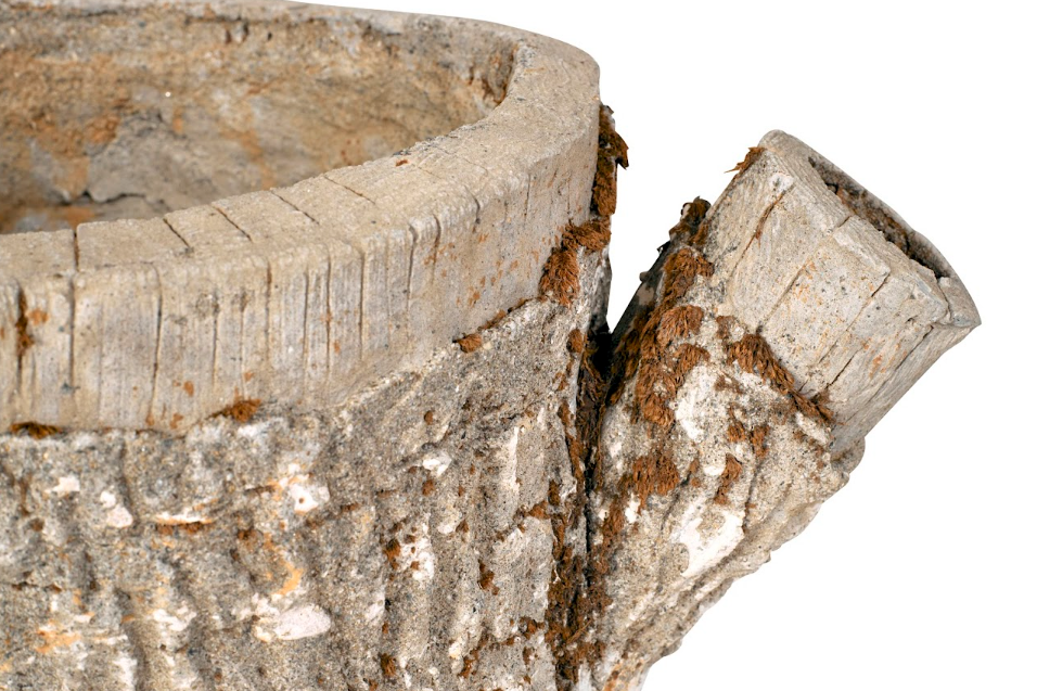 French Vintage Faux Bois Planter