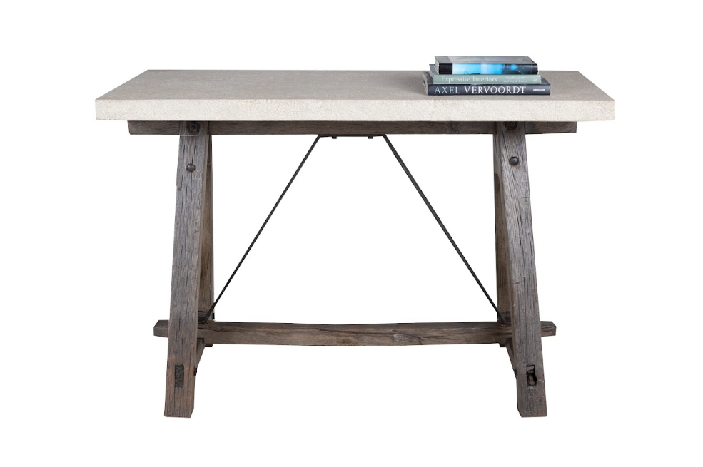 Vintage French Saw Horse w/ Limestone Top