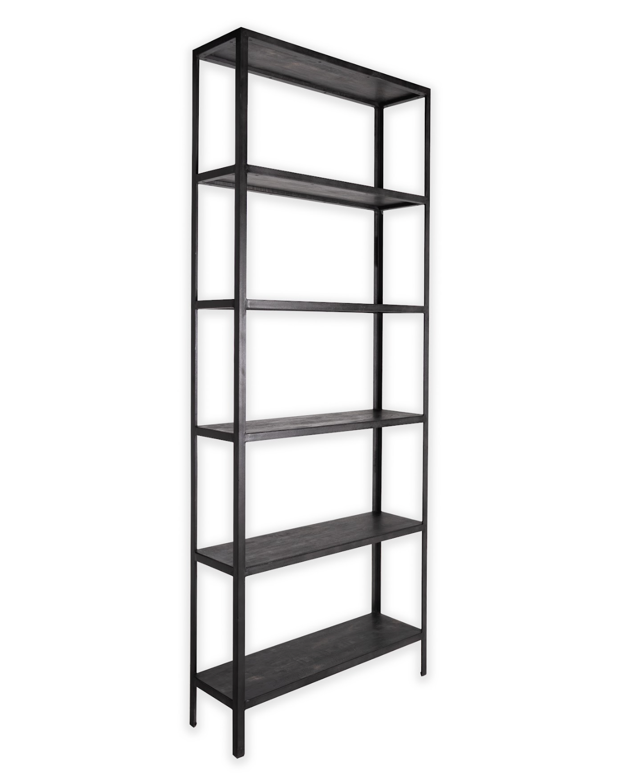 Patinated Steel and Wood Etagere
