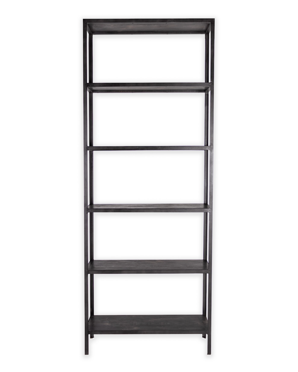 Patinated Steel and Wood Etagere