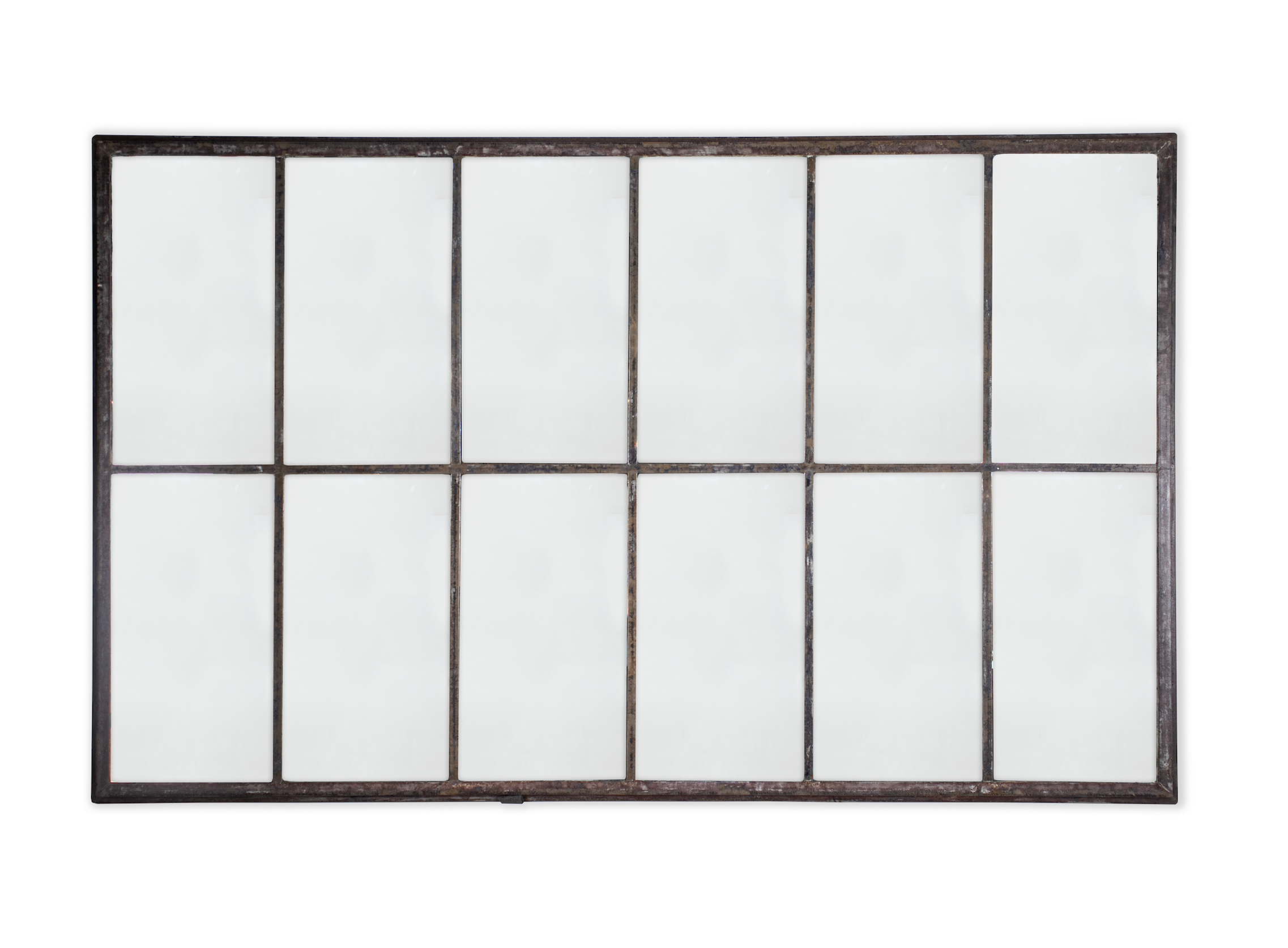 Reclaimed Metal Window Frame Mirror