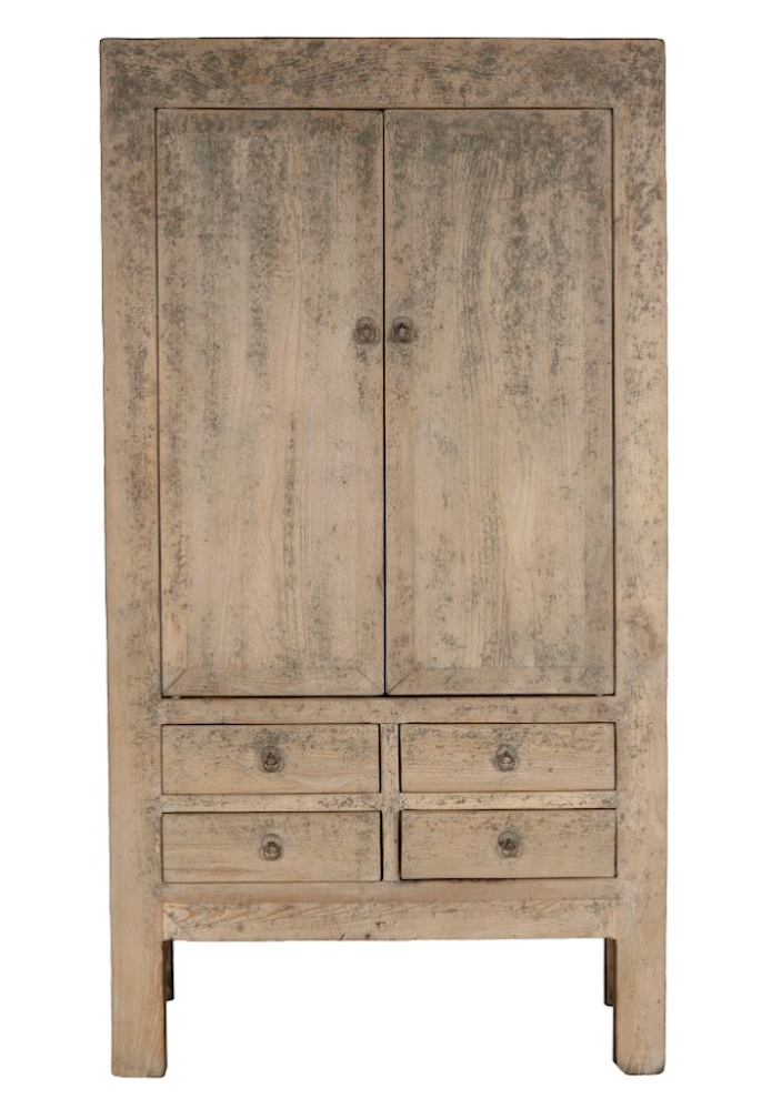 Two Door Reclaimed Elm Armoire