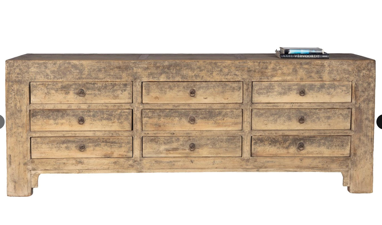 Nine Drawer Server in Reclaimed Elm