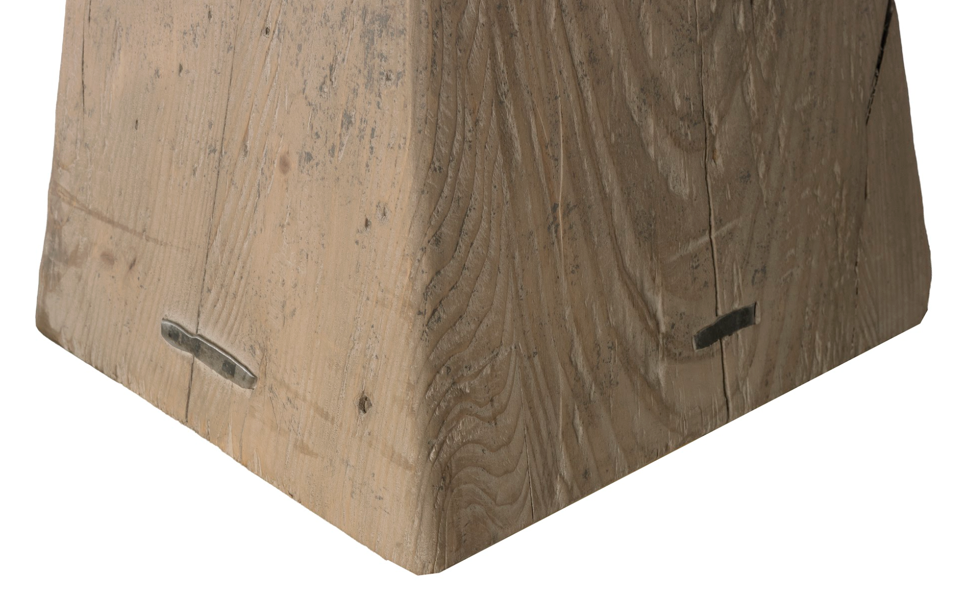 Reclaimed Elm Dining Table with Architectural Base