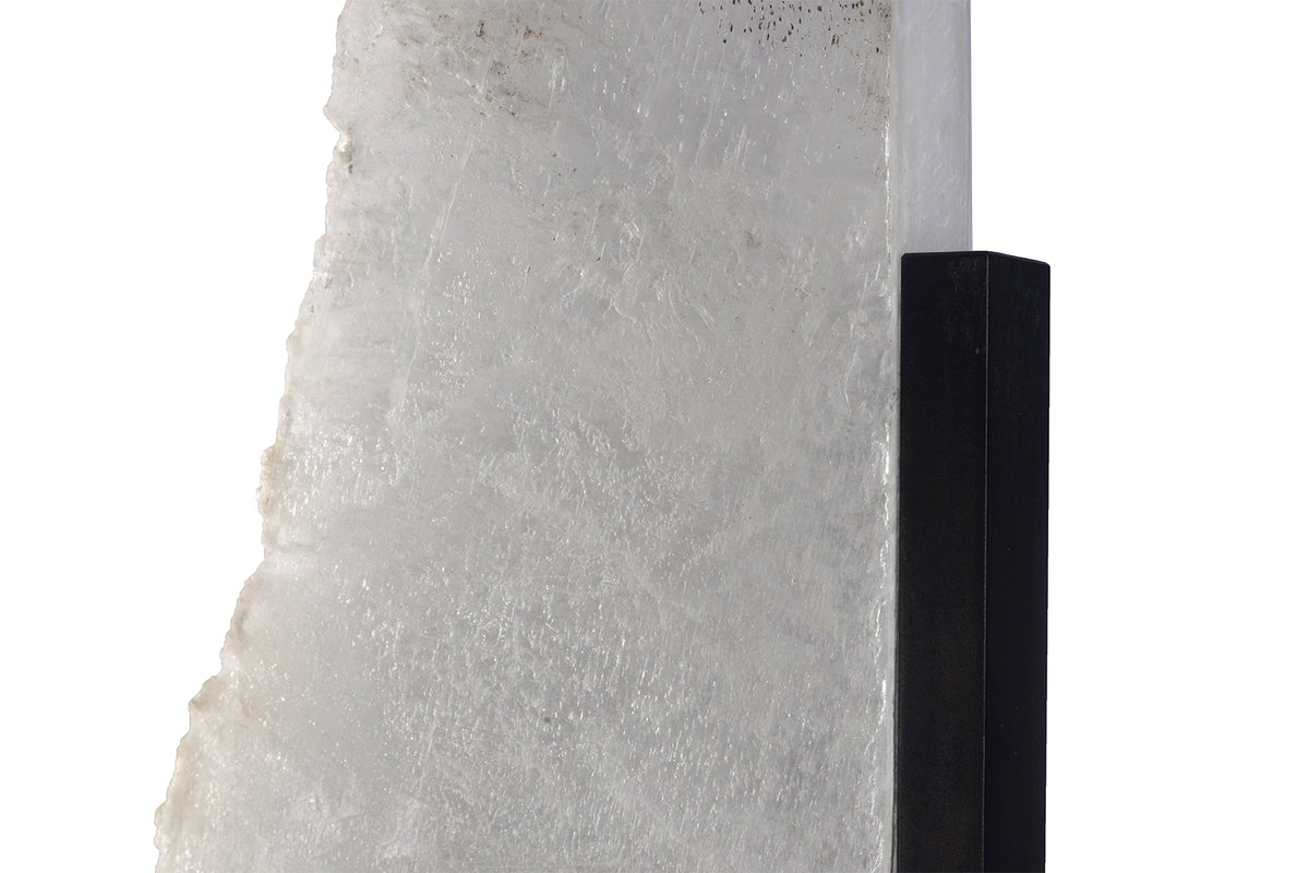 Selenite Sculpture on Steel Mount