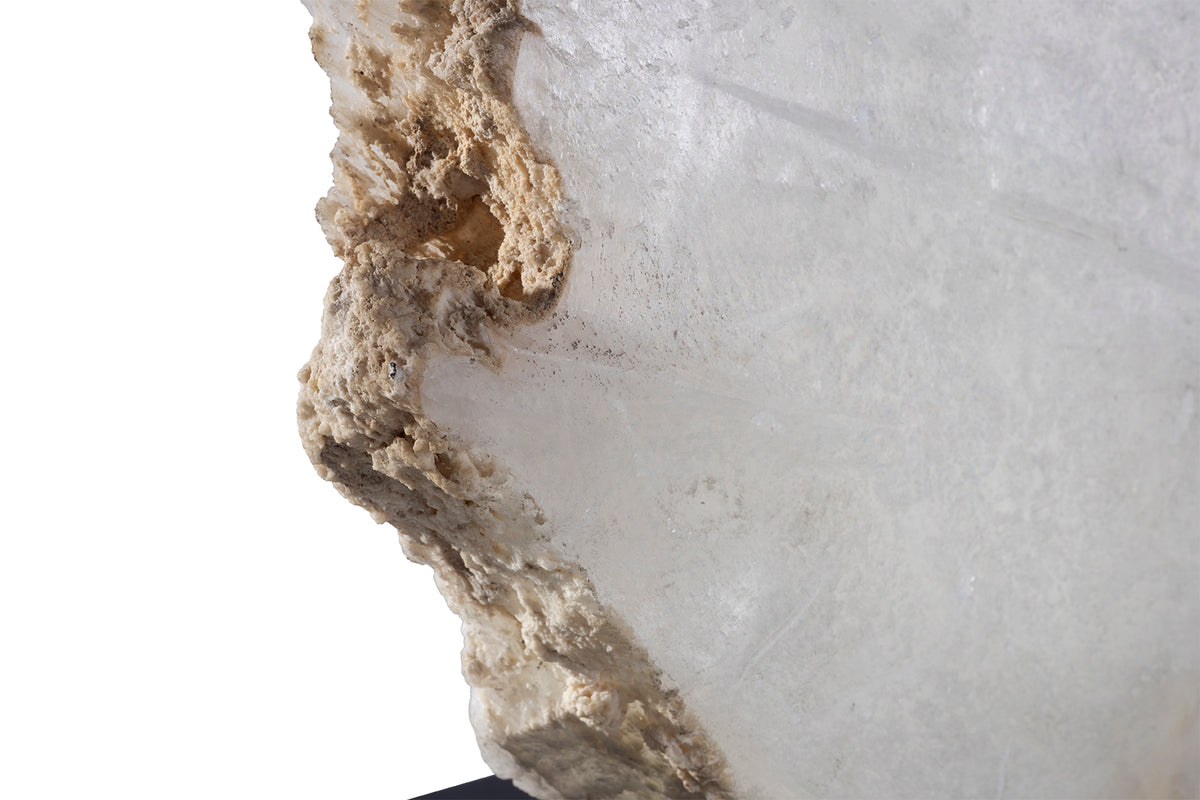 Selenite Sculpture on Steel Mount
