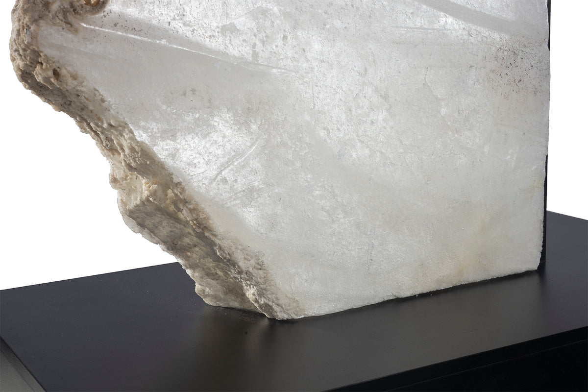 Selenite Sculpture on Steel Mount