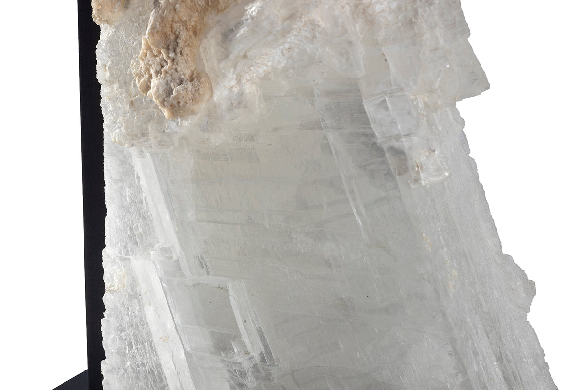 Selenite Sculpture on Steel Mount
