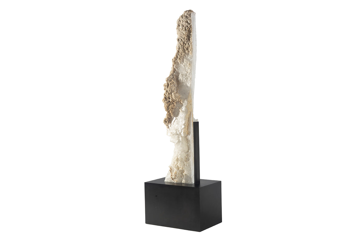 Selenite Sculpture on Steel Mount