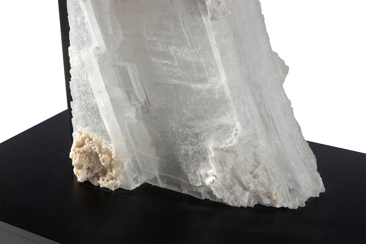 Selenite Sculpture on Steel Mount