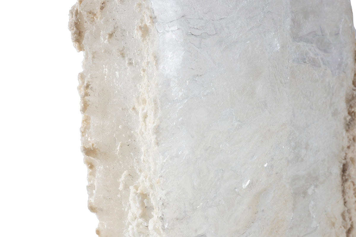 Selenite Sculpture on Steel Mount
