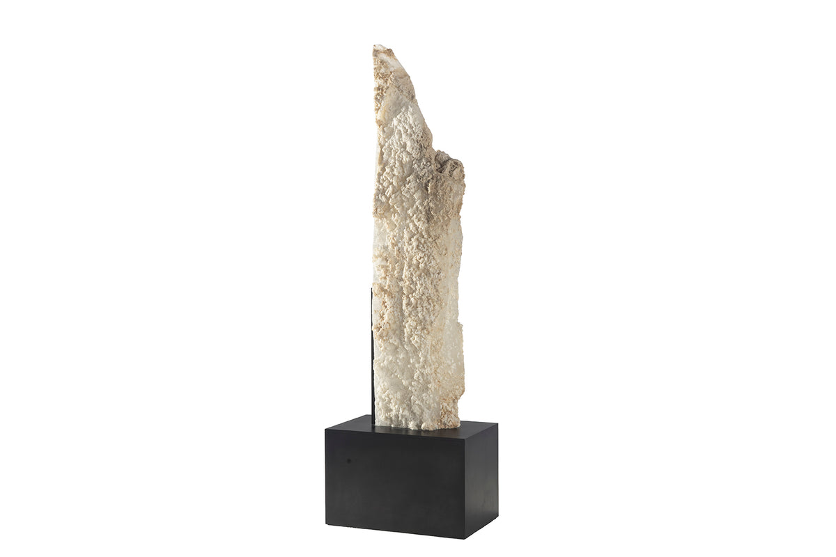 Selenite Sculpture on Steel Mount
