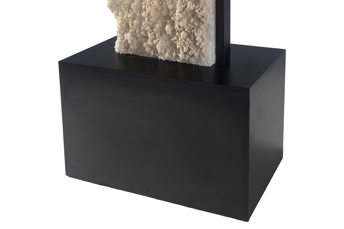 Selenite Sculpture on Steel Mount