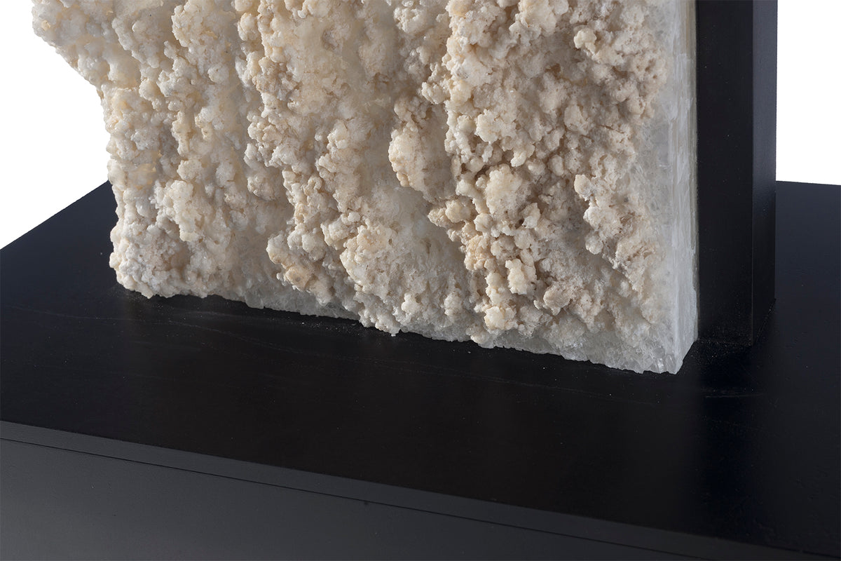 Selenite Sculpture on Steel Mount