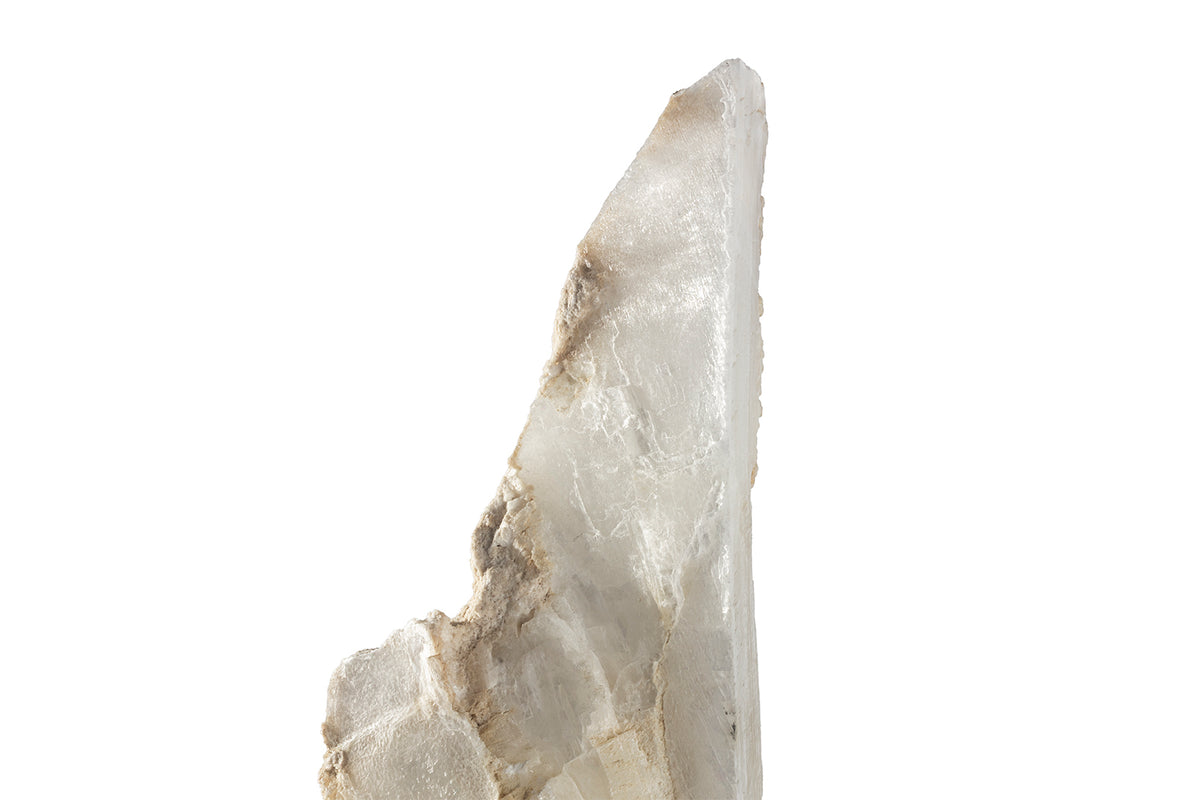 Selenite Sculpture on Steel Mount
