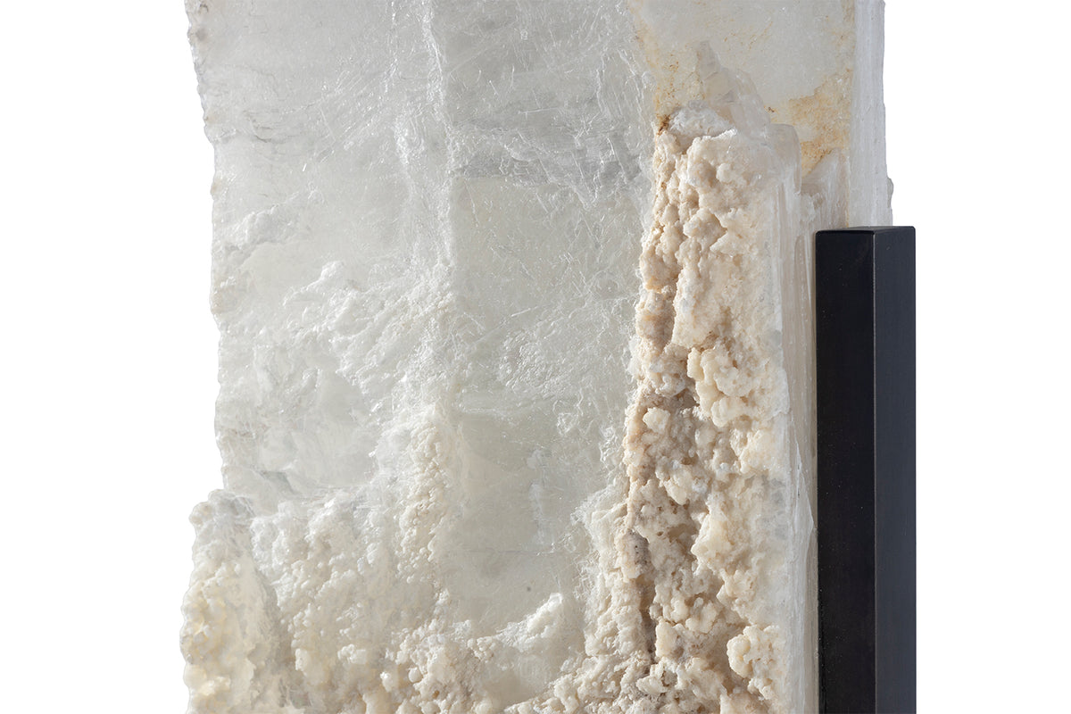 Selenite Sculpture on Steel Mount