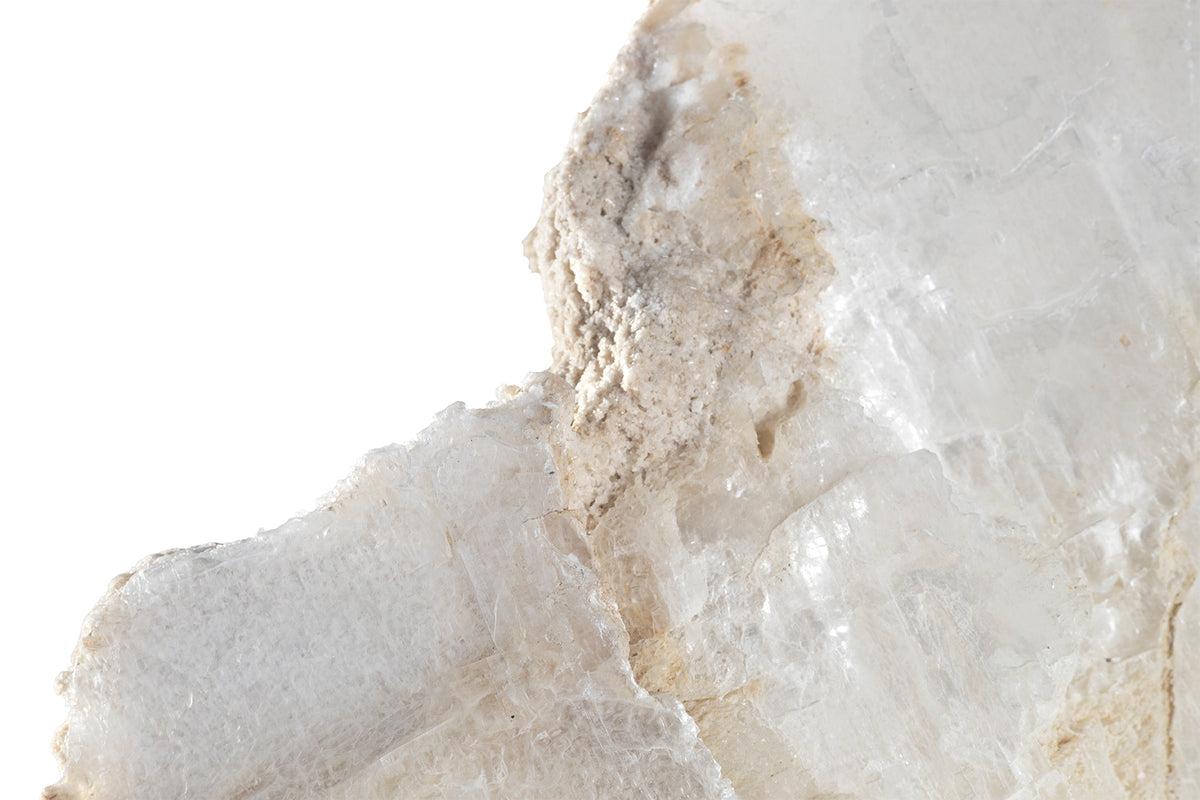 Selenite Sculpture on Steel Mount