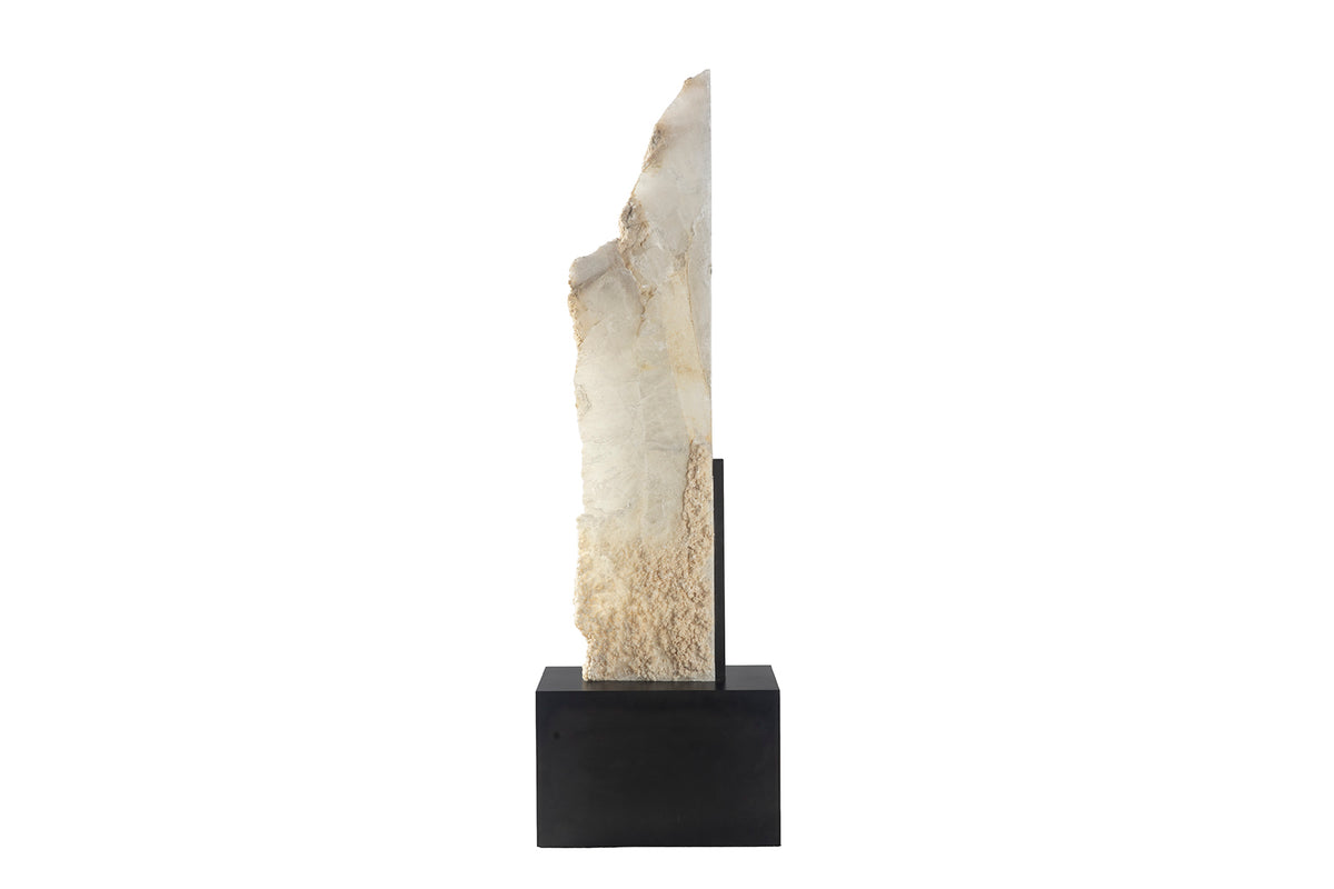 Selenite Sculpture on Steel Mount