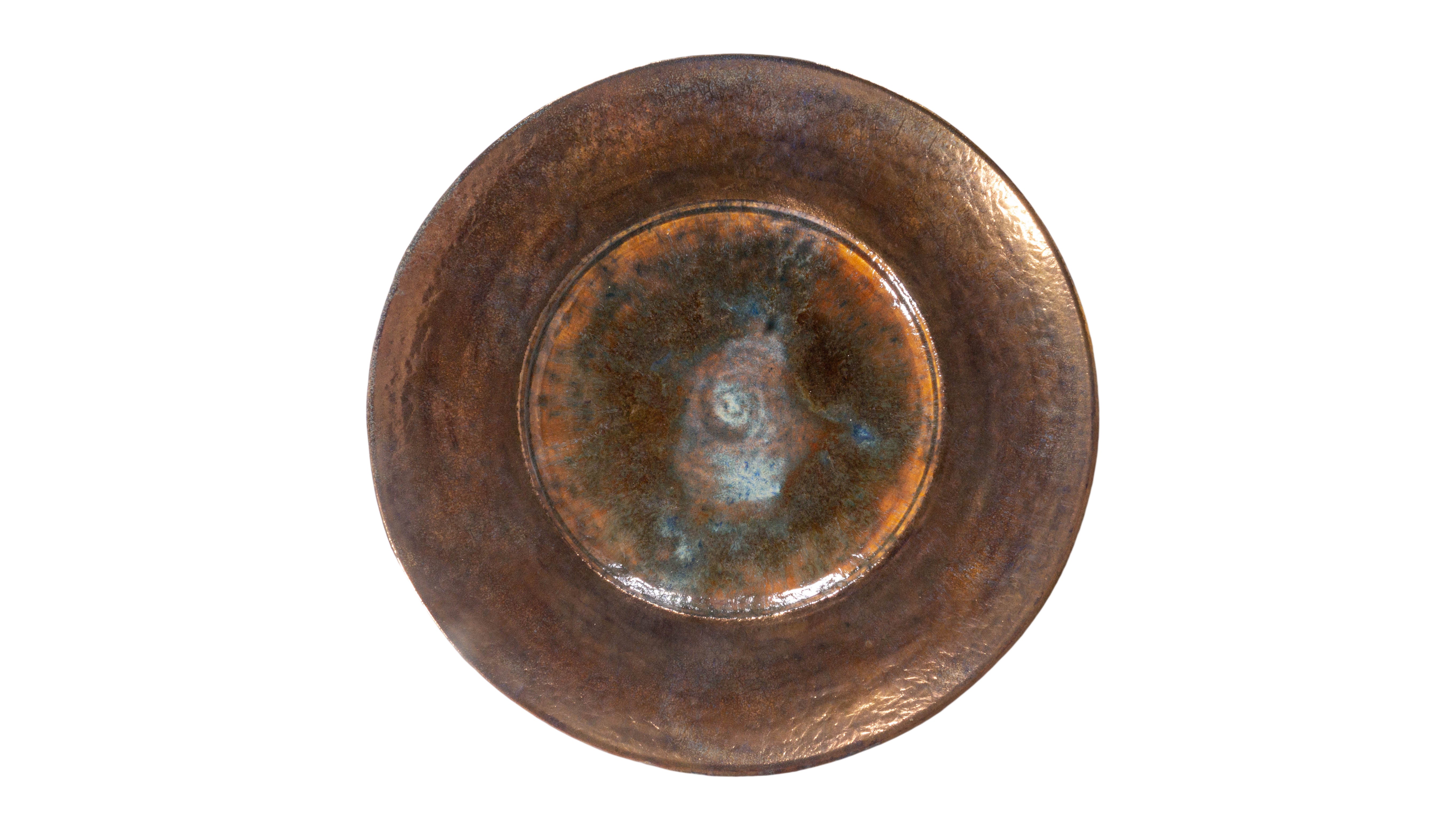 Monumental Studio Art Copper Charger