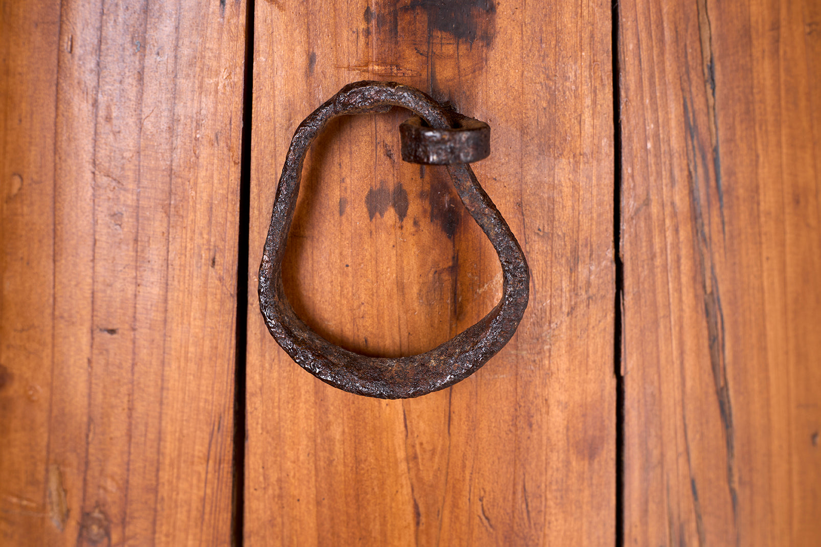 Antiqued Hand Carved Wood Bucket