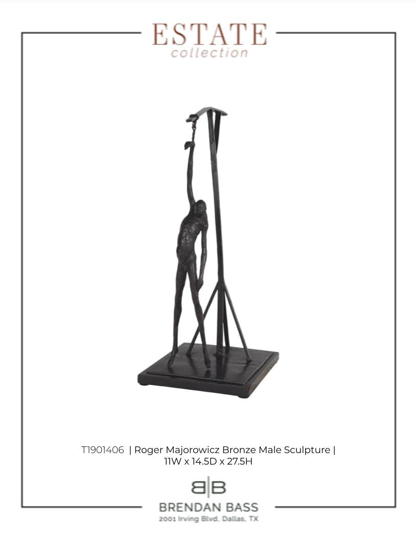Roger Majorowicz Bronze Modernist Male Sculpture