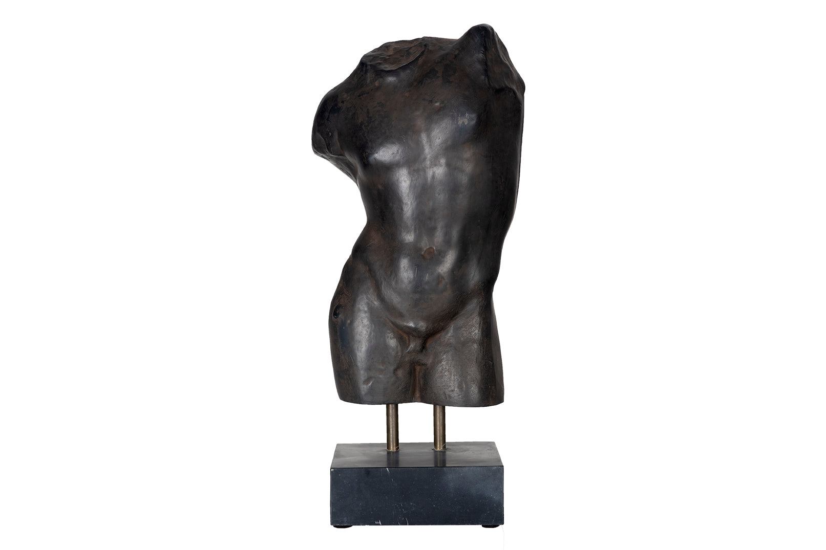 Cast Iron Male Torso on Mount