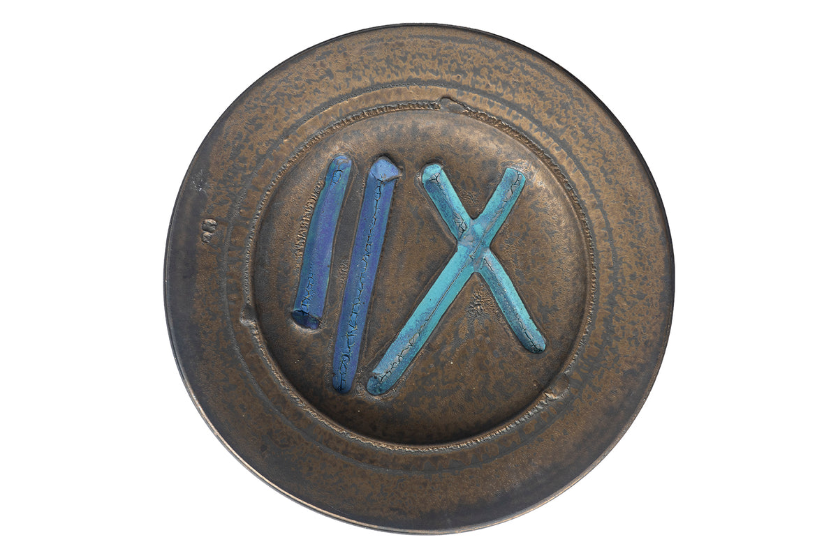 Monumental Stoneware Charger by Patrick Horsley "XII"