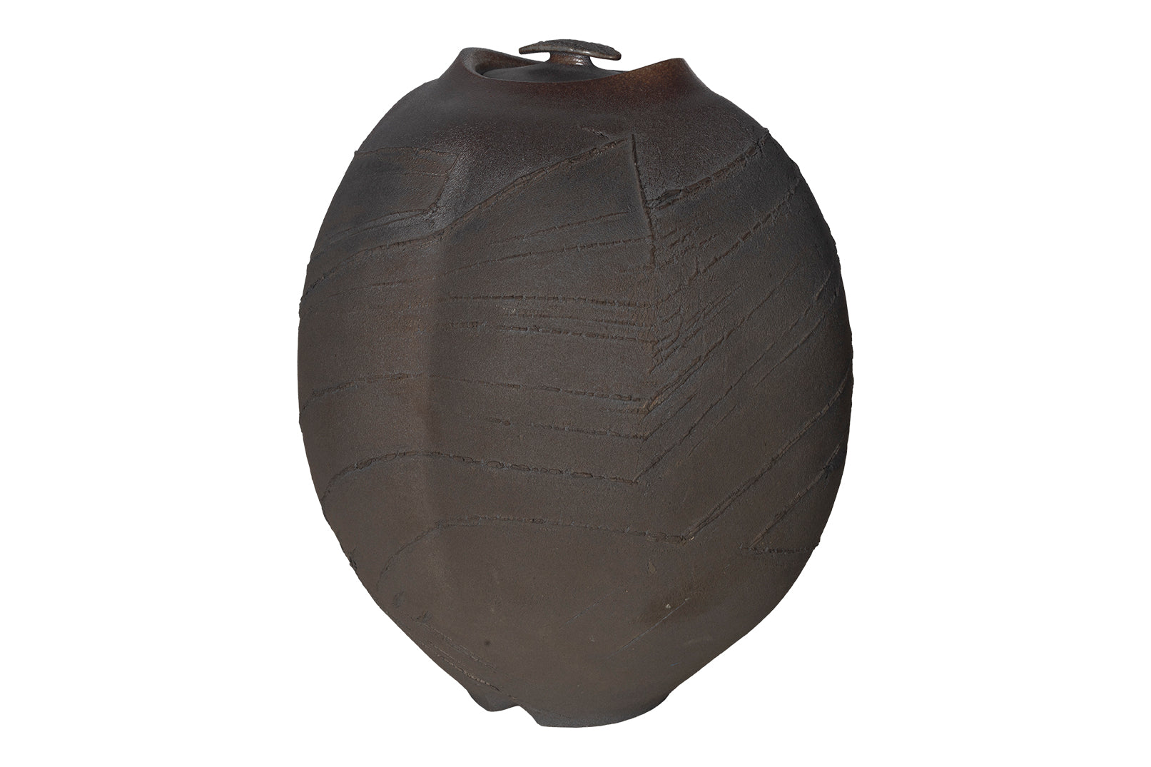 Lidded Studio Pottery Jar Signed Matt Allison