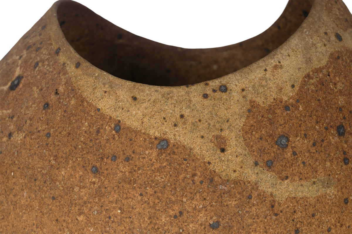 Organic Modern Studio Pottery Pod Vessel by Michael Imes
