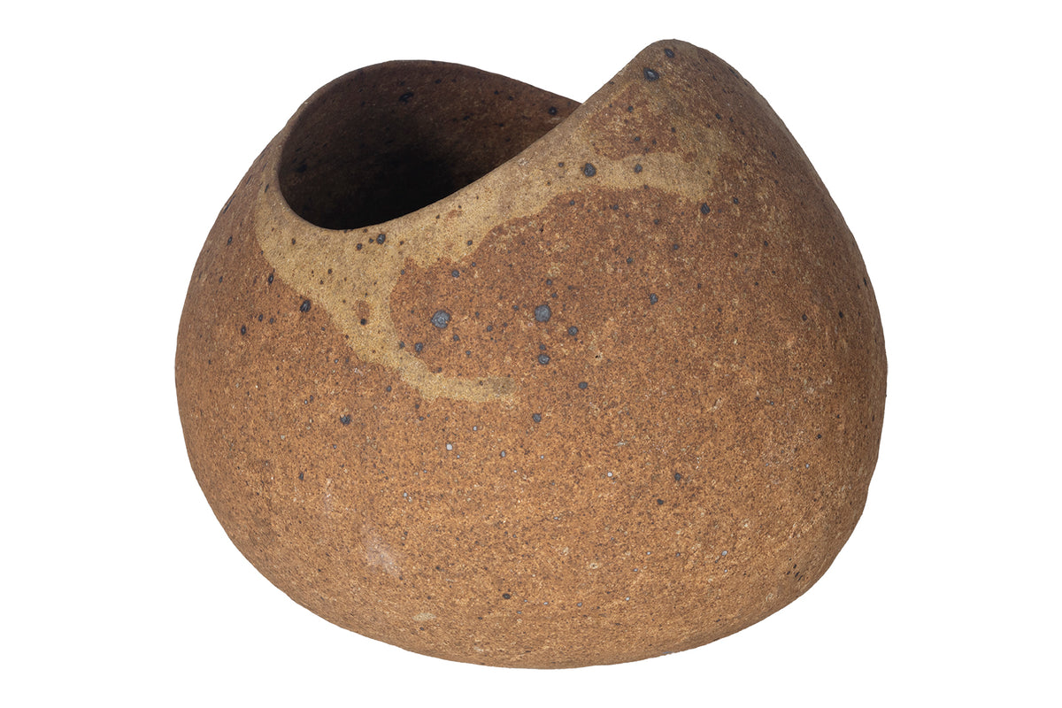 Organic Modern Studio Pottery Pod Vessel by Michael Imes
