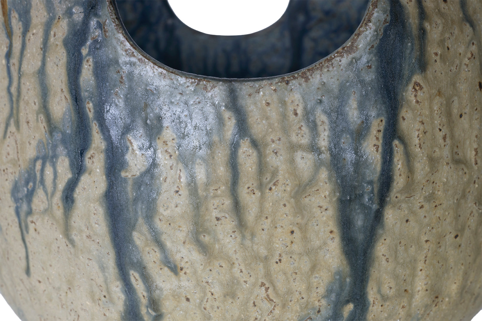 Studio Pottery Bowl with Pierced Handles