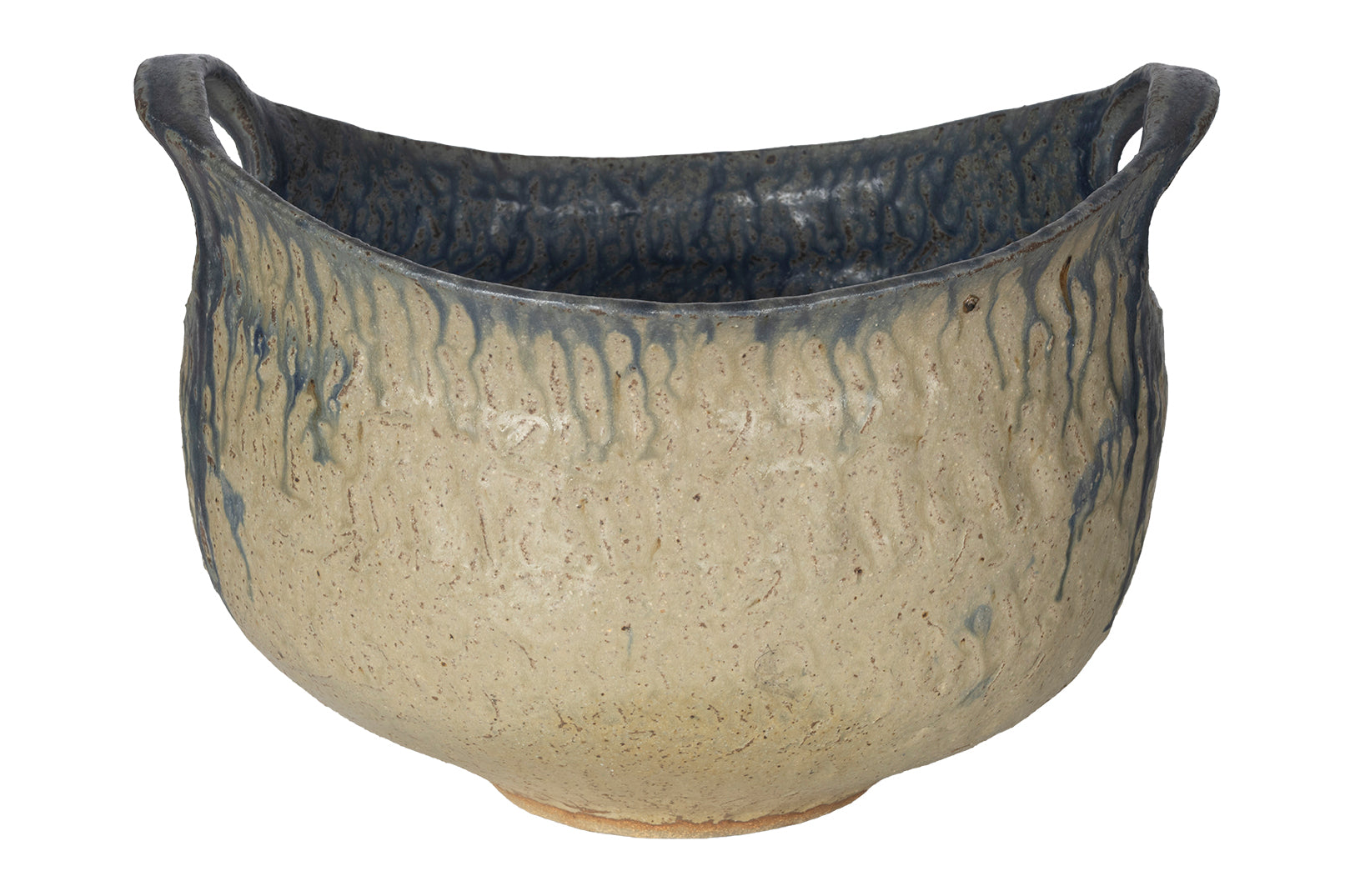 Studio Pottery Bowl with Pierced Handles