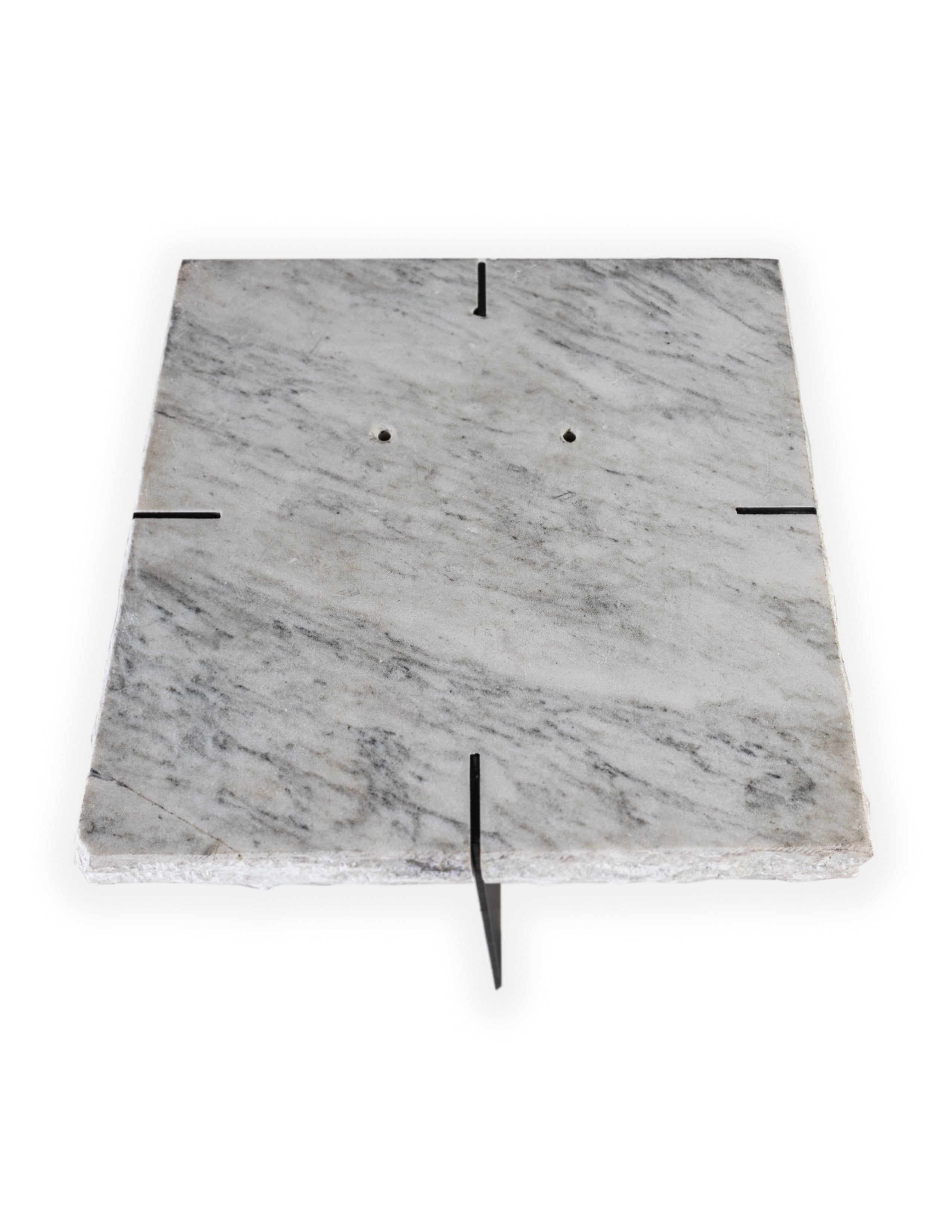 Modern Marble Side Table on Steel Base