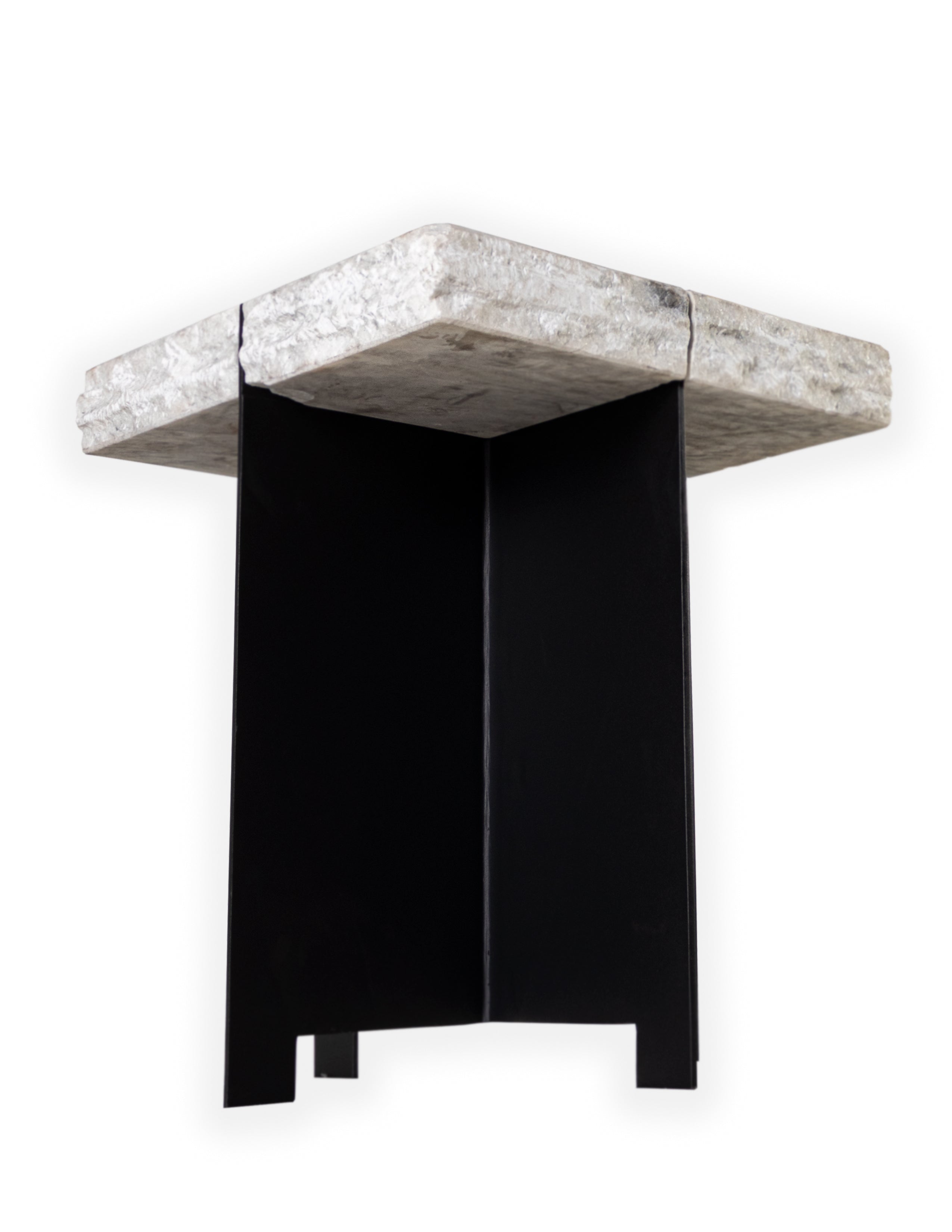 Modern Marble Side Table on Steel Base