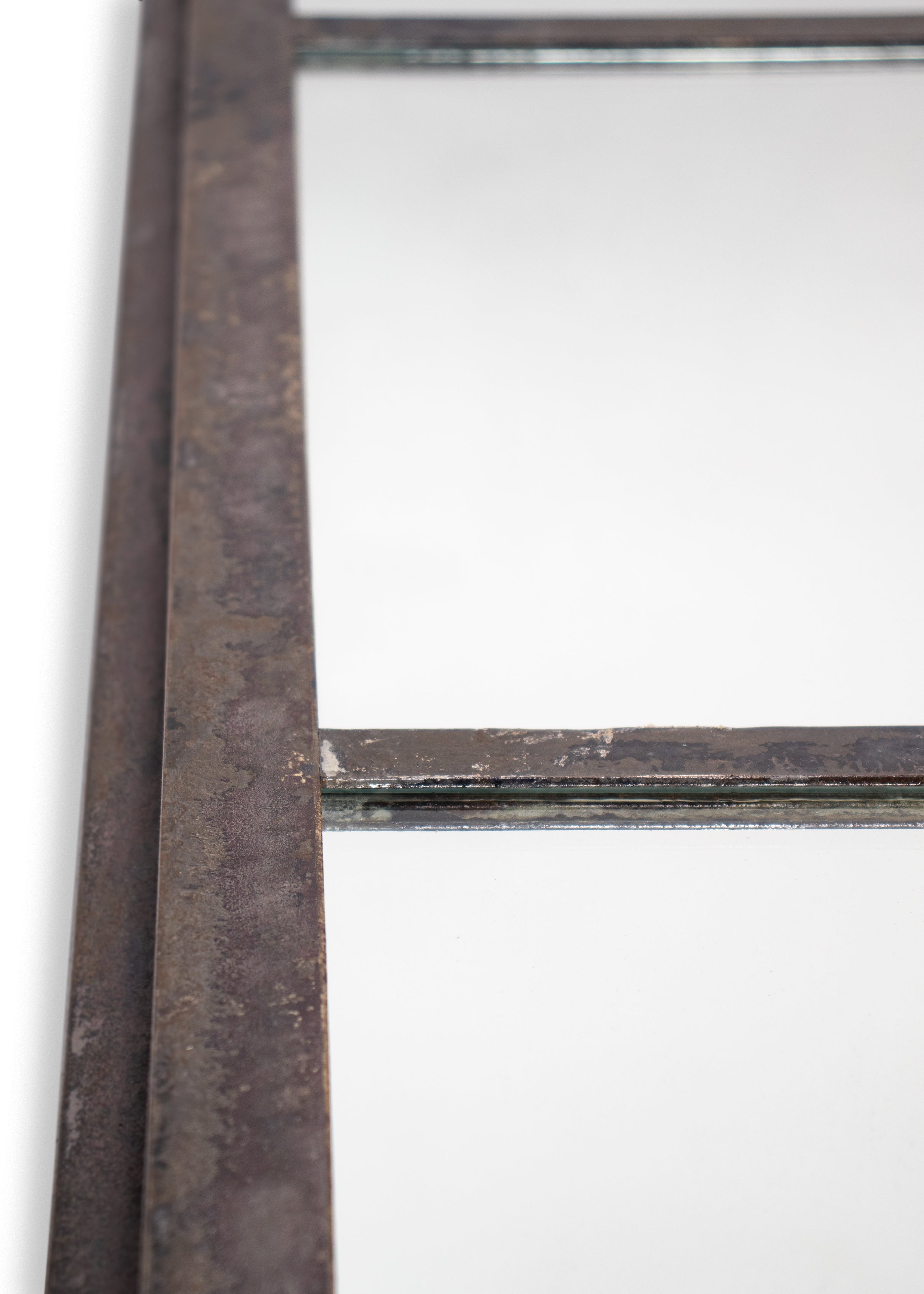 Reclaimed Metal Window Frame Mirror