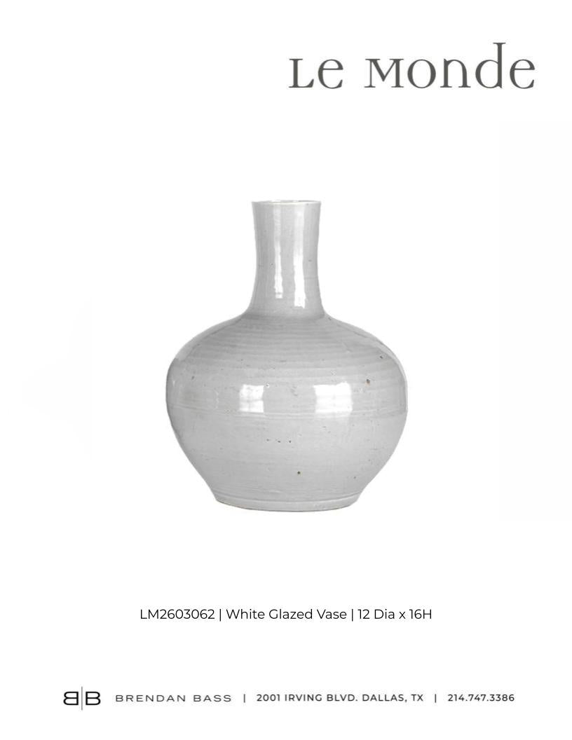 White Gazed Vase