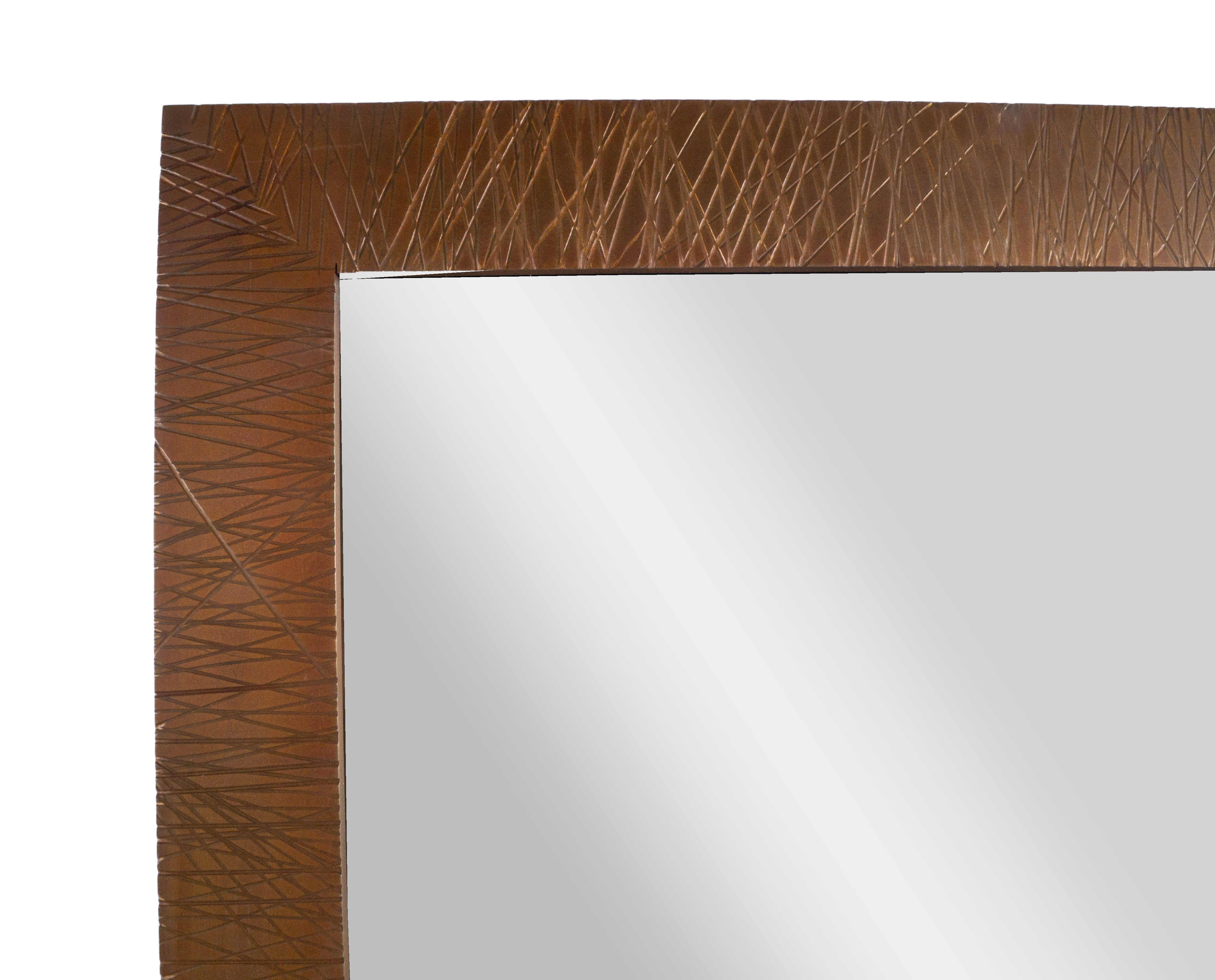 Modern Metal Framed Mirror